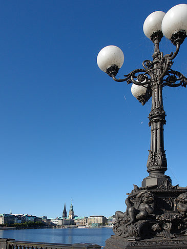 Foto Laterne und Binnenalster - Hamburg