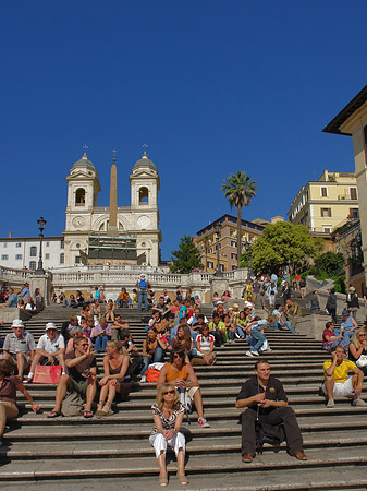 Foto Treppe mit Kirche