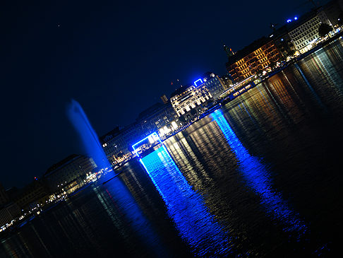 Fotos Binnenalster bei Nacht | Hamburg