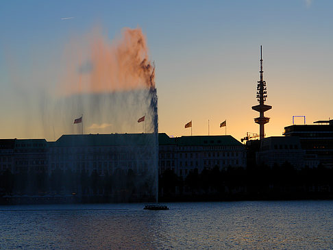 Foto Sonnenuntergang über der Binnenalster - Hamburg