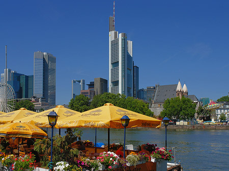 Skyline von Frankfurt mit Schöfferhofer Weizen Foto 