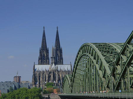 Foto Hohenzollernbrücke beim Kölner Dom - Köln