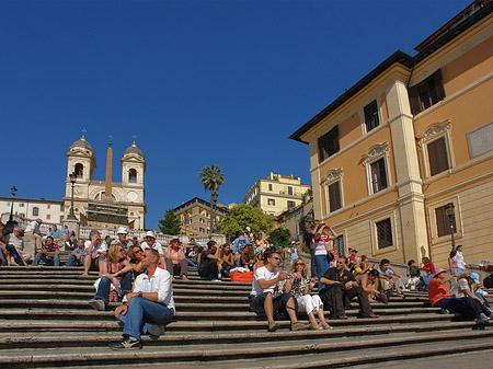 Foto Treppe mit Kirche